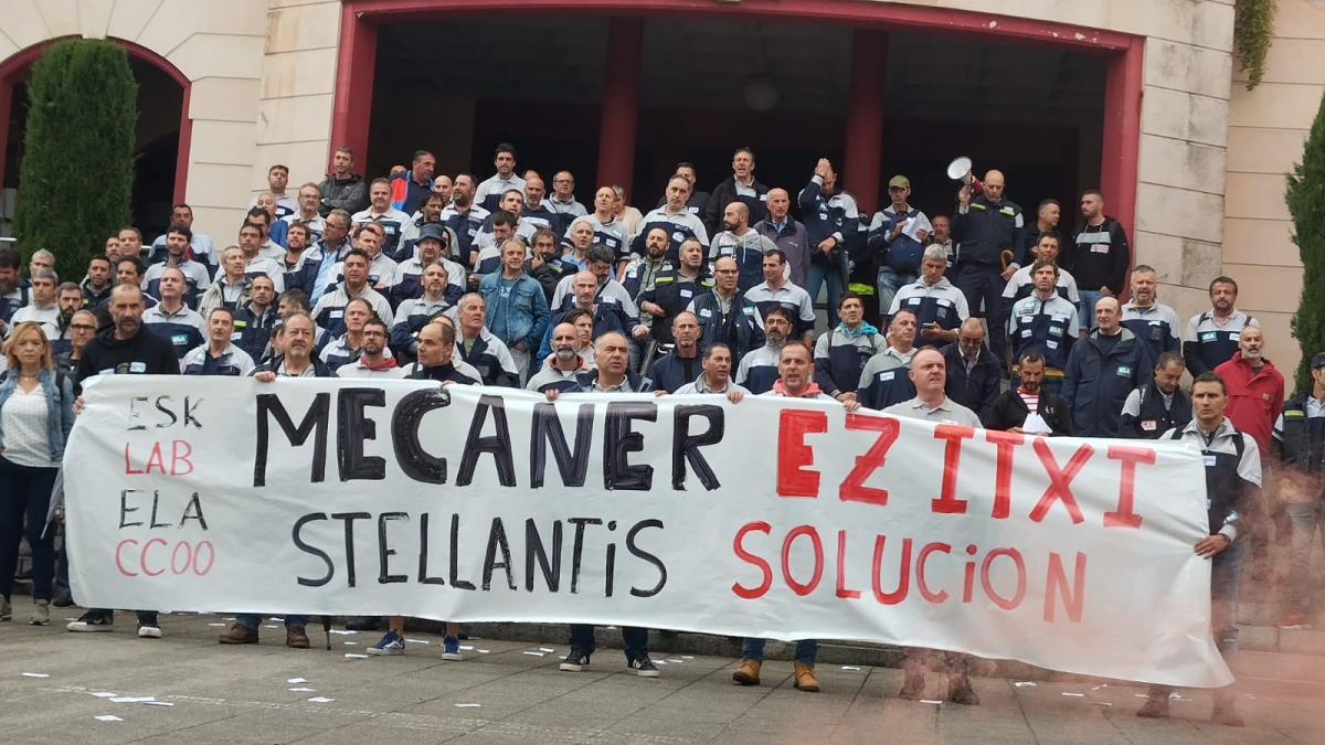 Trabajadores de Mecaner en su movilización del 21 de septiembre