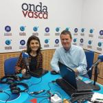  La consejera de Bienestar, Juventud y Reto Demográfico, Nerea Melgosa, durante al entrevista en Onda Vasca. 