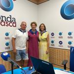La concejal de Desarrollo Económico Kontxi Klaver y el director general de Mercabilbao en Onda VascaL