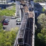 Uno de los viaductos, en Bolueta, en los que se renovarán las vías. F.: P. V