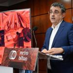 Eneko Arruebarrena en la presentación del balance de 2023 esta mañana en la sede de Metro Bilbao | Oskar González, Deia