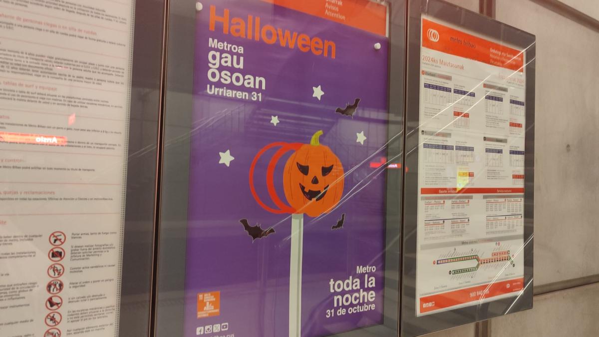 Imagen de uno de los carteles colocados en las estaciones de Metro Bilbao | ONDA VASCA