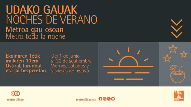 Viernes, sábados y vísperas de festivo metro toda la noche