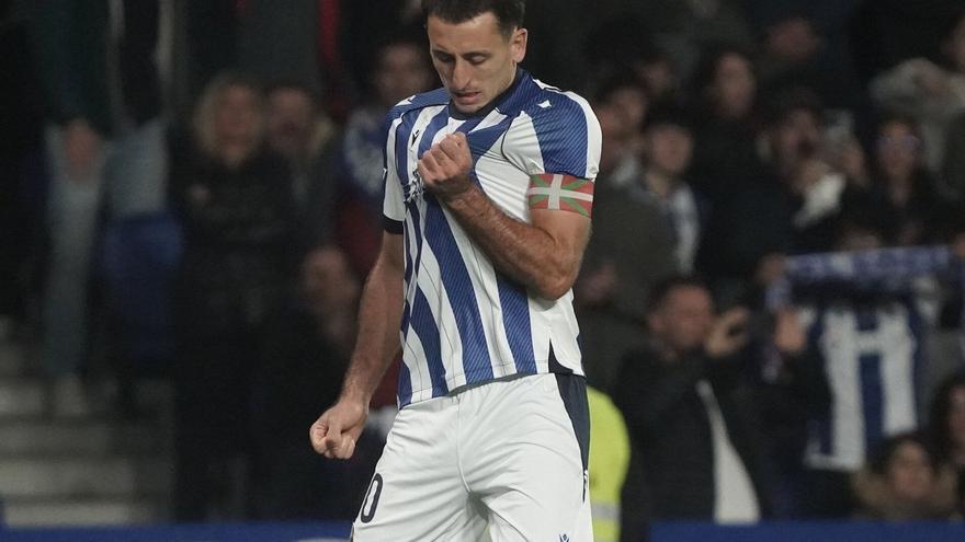 Mikel Oyarzabal descanso contra el Alavés para estar a tope en la final. RUBEN PLAZA
