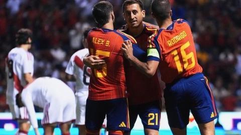 Mikel Oyarzabal marcó el primer gol de España esta madrugada. RFEF