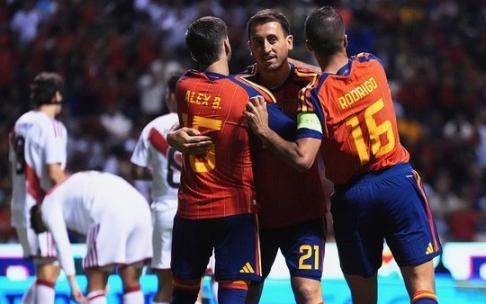 Mikel Oyarzabal marcó el primer gol de España esta madrugada. RFEF