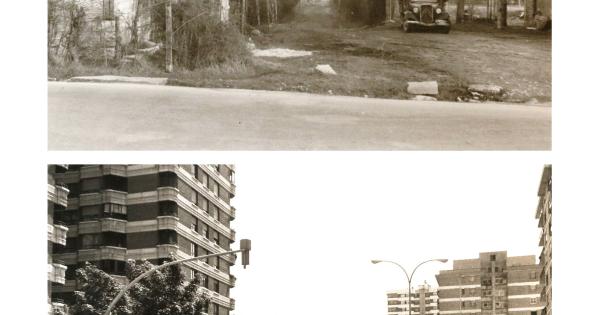 Fotografías que muestran la evolución urbanística de Pamplona. Fotos: Eusebio Mina / Ayuntamiento de Pamplona