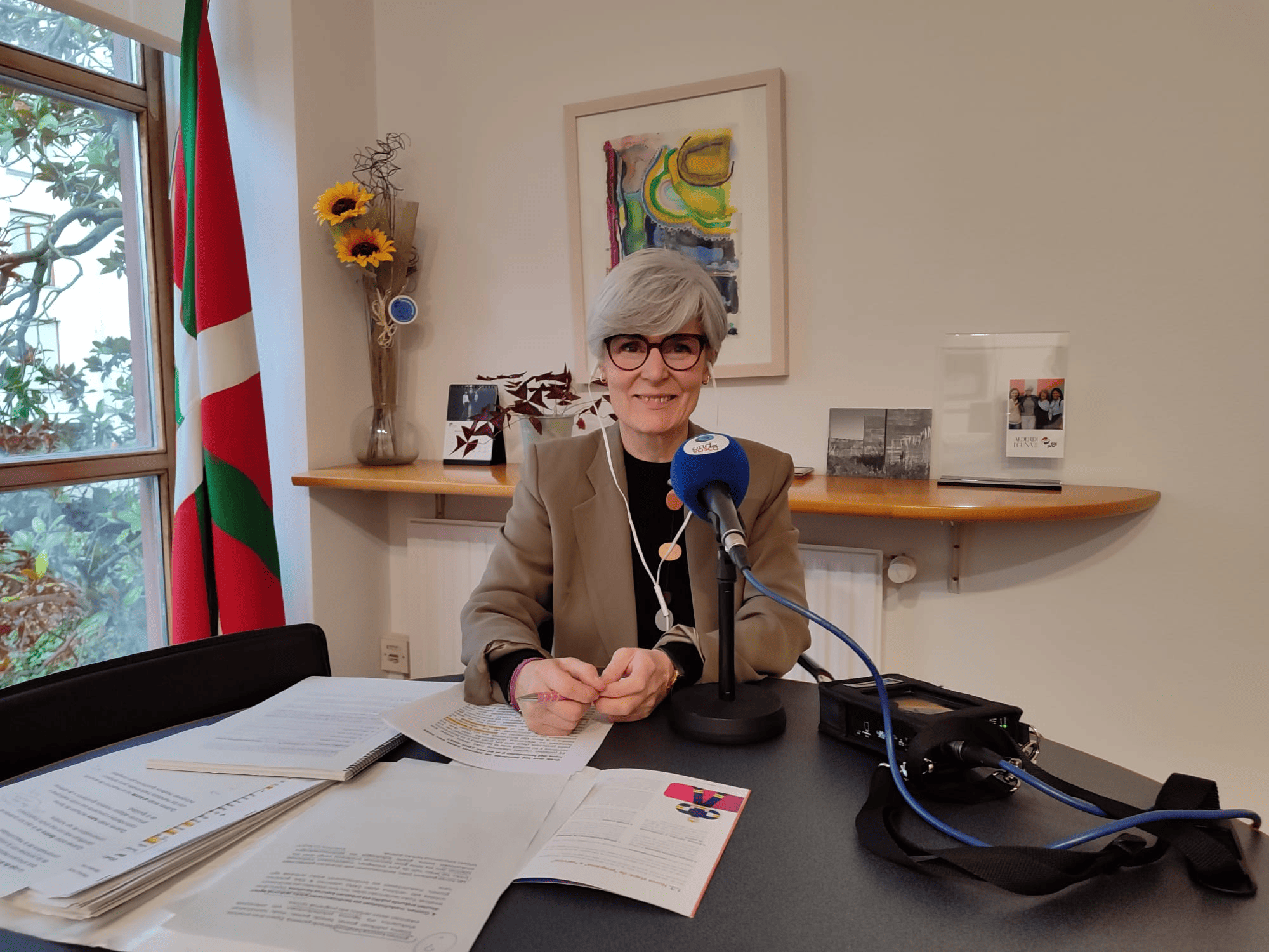 Miren Elgarresta en la sede de Emakunde de Gasteiz. ONDA VASCA