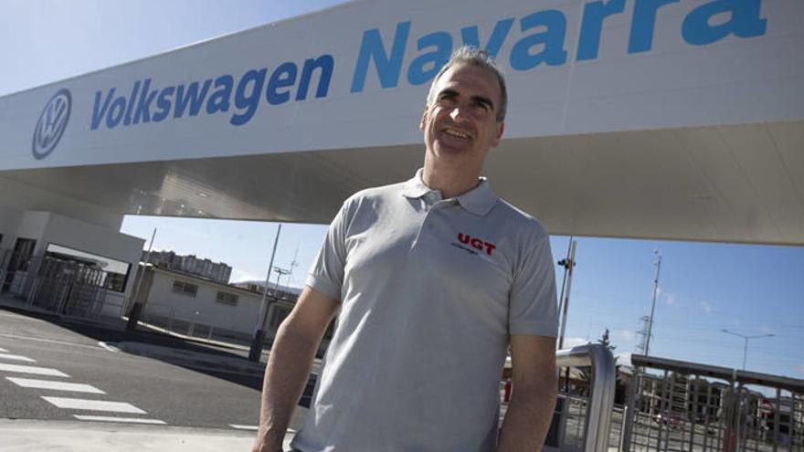 Alfredo Morales, presidente del comité de empresa de VW Navarra. Foto: Unai Beroiz