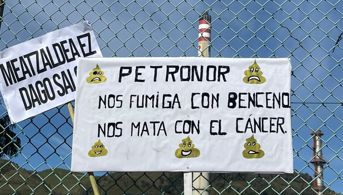 Movilización ciudadana ante el incidente en Petronor. ONDA VASCA