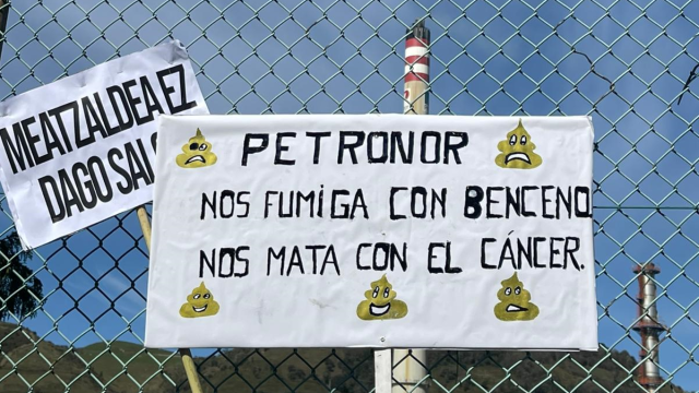 Movilización ciudadana ante el incidente en Petronor. ONDA VASCA