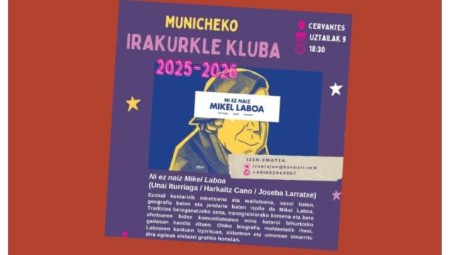 Municheko Irakurle Klubaren kartela. Municheko Euskal Elkartea.