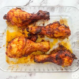 Muslos de pollo marinados