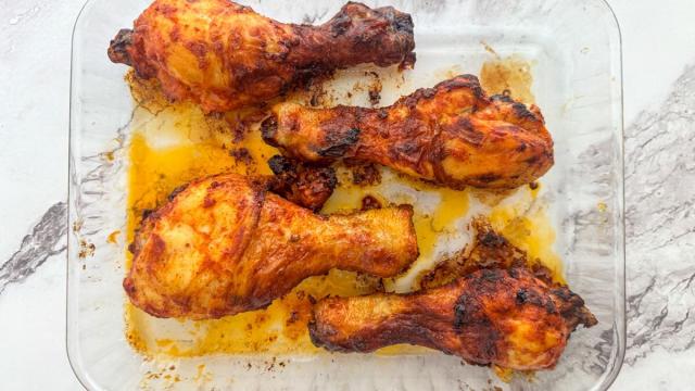 Muslos de pollo marinados