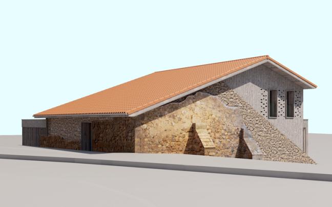 Recreación de la futura Ekoetxea ubicada en Añana. Fotos: Gobierno Vasco