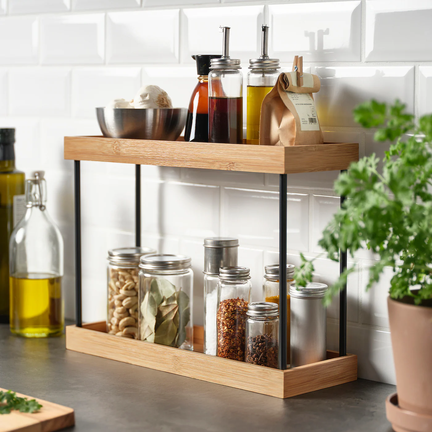 Organizador doble altura NÅLBLECKA de Ikea