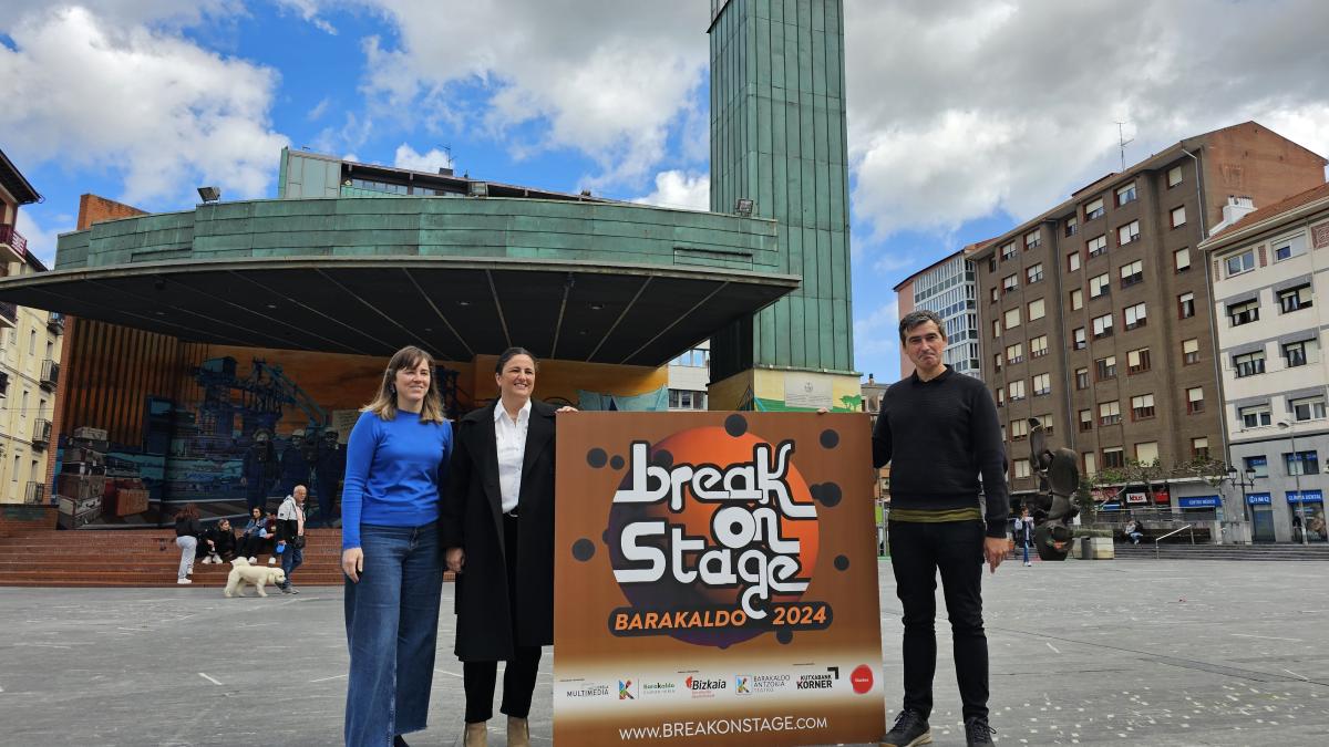 Nerea Cantero, Begoña de Ibarra e Imanol Garaizabal en la presentación de Break On Stage