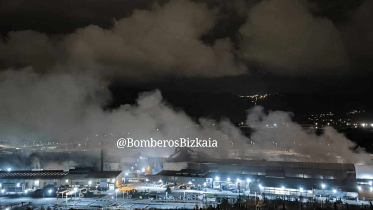 Incendio en la empresa Nervacero de Trapagaran. ONDA VASCA