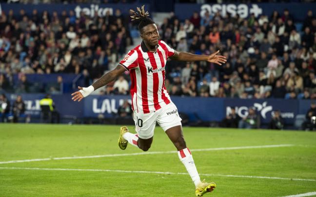 Nico Williams celebra el gol frente al Levante / Athletic Club