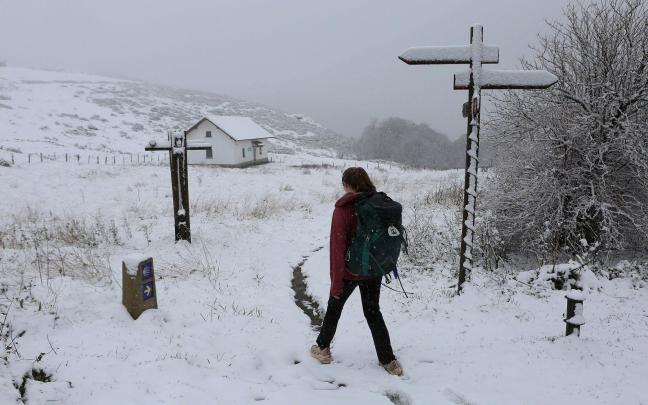 Primera nevada de la temporada en Navarra. Javier Bergasa