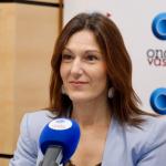 Oihane Agirregoitia en los estudios de ONDA VASCA