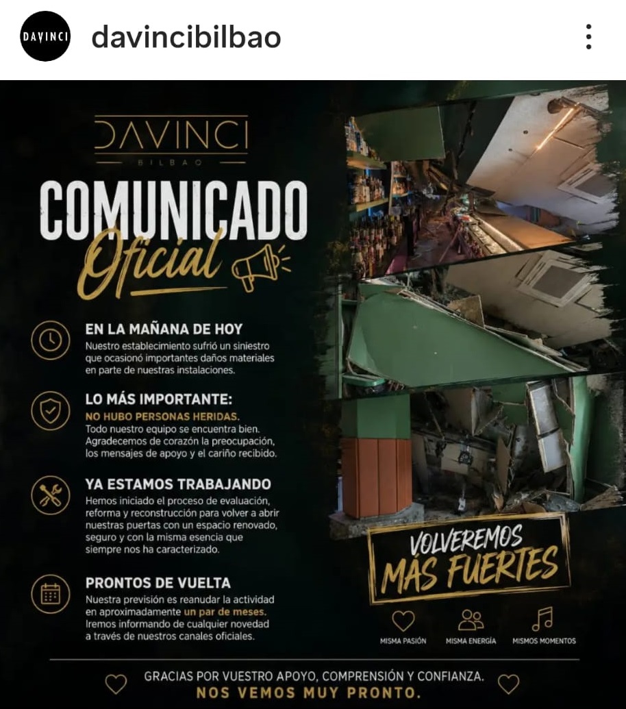 Desde el Davinci ha informado de que ninguna persona resultó herida