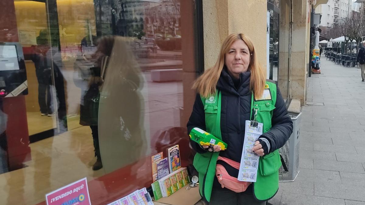 Conchi Matos, la vendedora de la ONCE de Gernika que ha vendido el cupón premiado ONCE