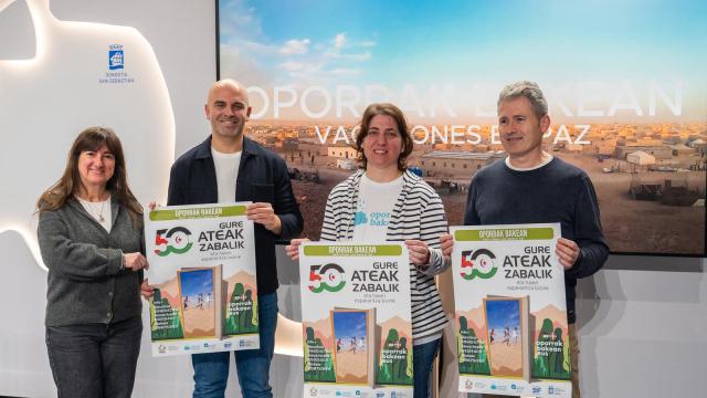Presentación del programa Oporrak Bakean 2026 en Donostia