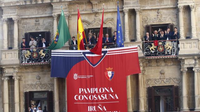 Recibimiento a Osasuna en el Ayuntamiento tras la final de Copa. Foto: Patxi Cascante Recibimiento a Osasuna en el Ayuntamiento tras la final de Copa. Foto: Patxi Cascante