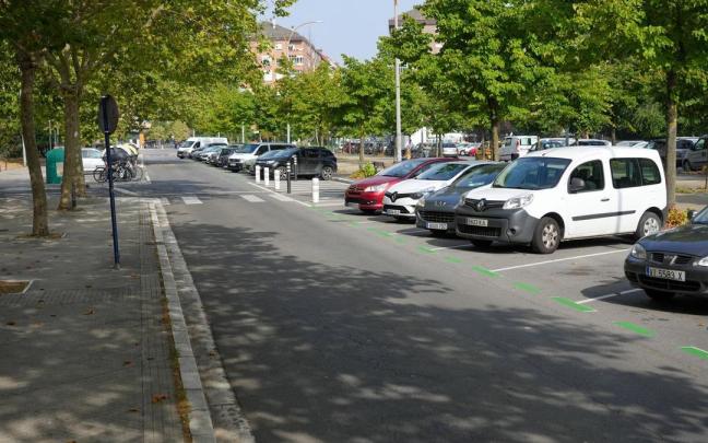 Pintadas las plazas de aparcamiento OTA en Aranbizkarra.