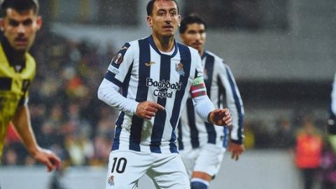 Oyarzabal, en un momento del partido de ayer. REAL SOCIEDAD