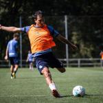 Oyarzabal, en un ejercicio del entrenamiento de ayer jueves en Zubieta. REAL SOCIEDAD
