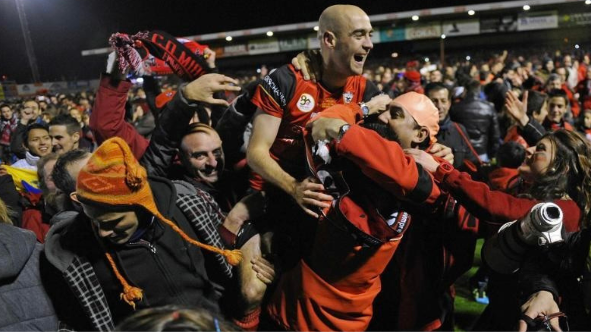 Pablo Infante celebrando un pase de ronda de Copa en 2012. Foto: LaLiga
