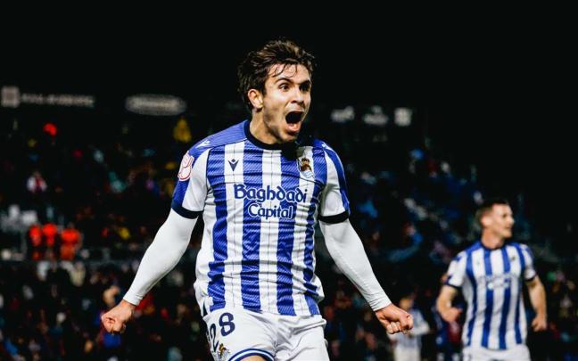 El gol de Marín dio el pase a la Real. REAL SOCIEDAD