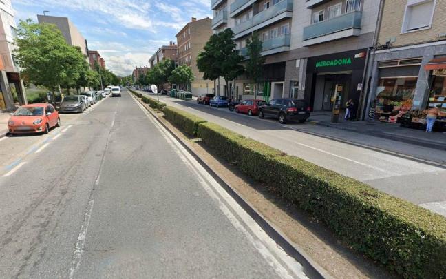 Vista de la Avenida de San Jorge en el punto en el que tuvo lugar la discusión. Google Maps
