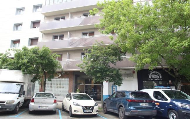 Exterior del edificio en el que fue encontrado el cuerpo del hombre fallecido. Patxi Cascante Exterior del edificio en el que fue encontrado el cuerpo del hombre fallecido. Patxi Cascante