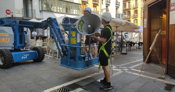 Iruña se prepara para los Sanfermines 2023. Foto: Ayuntamiento de Pamplona