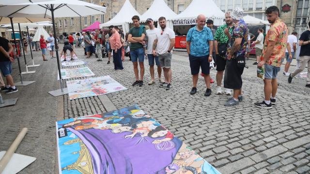  Presentación de las pancartas de las cuadrillas de la Comisión de Blusas y Neskas. Pilar Barco