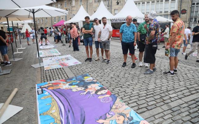  Presentación de las pancartas de las cuadrillas de la Comisión de Blusas y Neskas. Pilar Barco