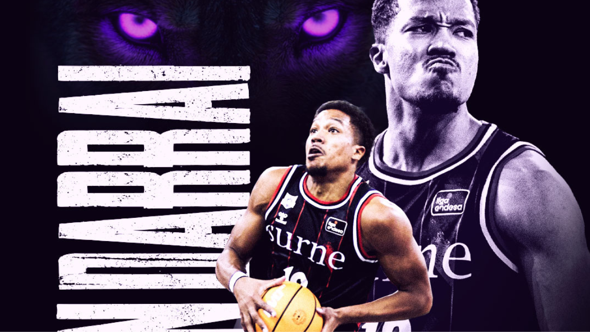 El anuncio de la prolongación del contrato de Melwin Pantzar. Foto: Bilbao Basket