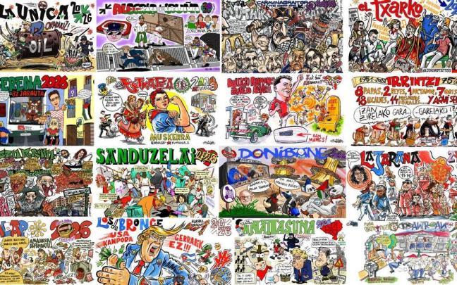 Las pancartas de las peñas para San Fermín 2026, una a una DNN