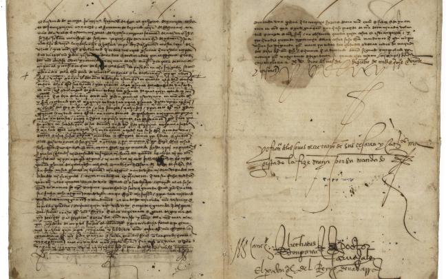 Imagen de uno de los documentos que se muestran en la exposición. Foto: Gobierno de Navarra Imagen de uno de los documentos que se muestran en la exposición. Foto: Gobierno de Navarra