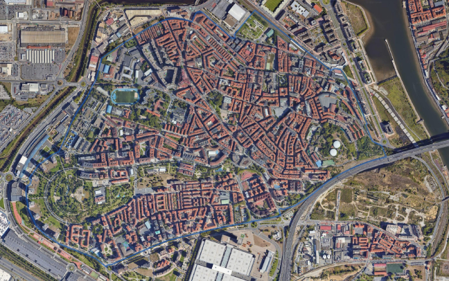 Perímetro modificado de la futura ZBE de Barakaldo