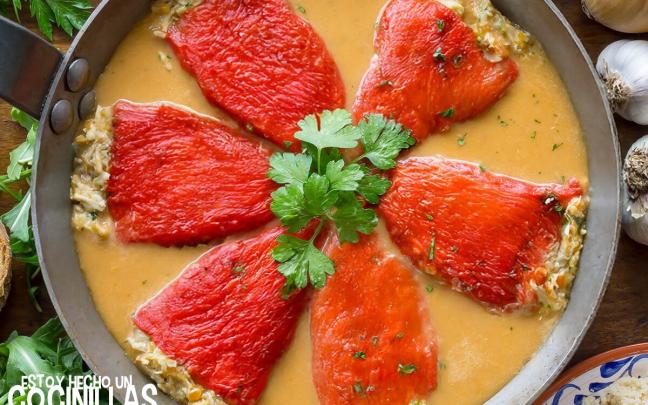 Pimientos del piquillo rellenos de pollo