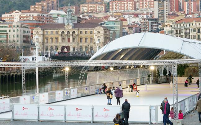 Imagen de la pista de hielo en Bilbao. BILBOKO UDALA