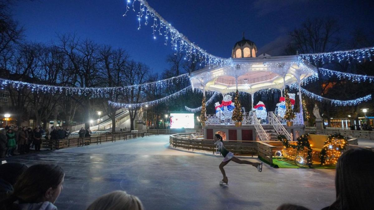 Pista de hielo en La Florida. Cedida