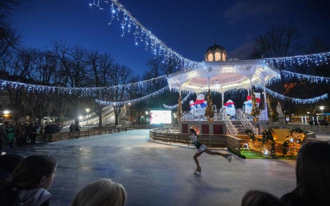 Pista de hielo en La Florida. Cedida