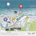 Plano con el detalle de las afecciones de la Bilbao Running Fest