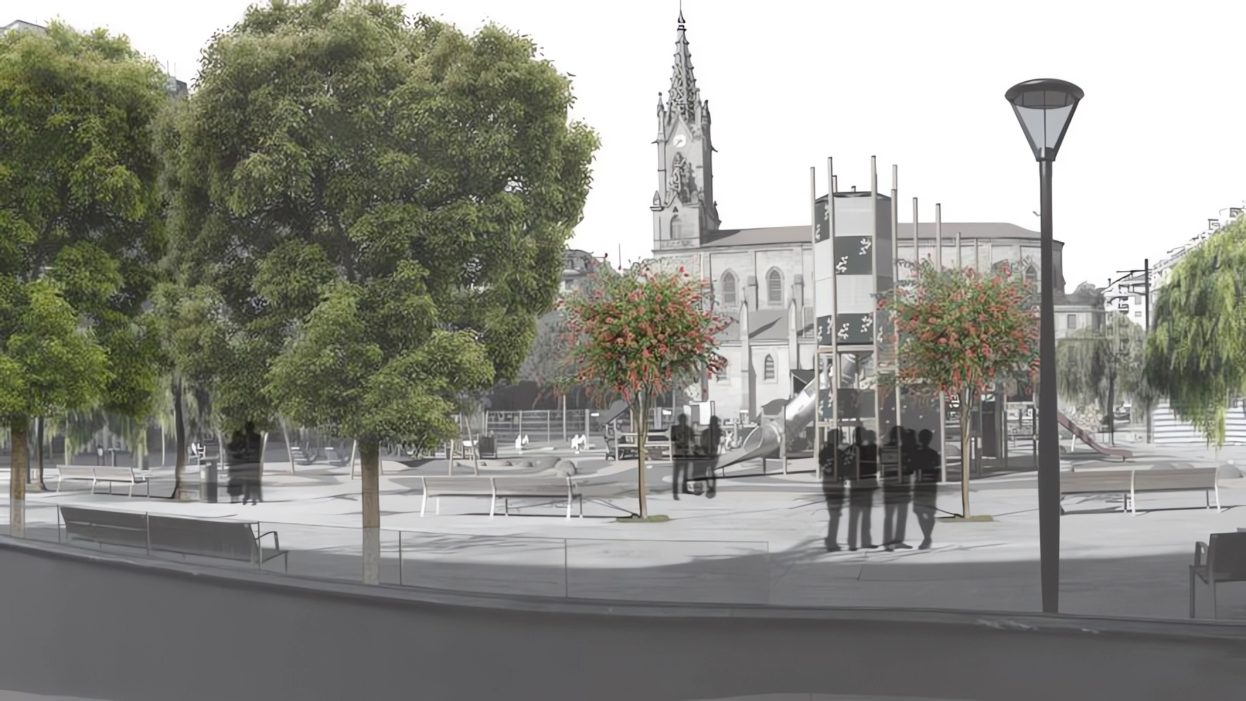 Así quedará la plaza de Cataluña tras el cambio de arbolado / N.G.