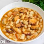 Pochas con marisco